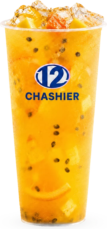 Vaso de Pure Passion Cha, bubble tea de Chashier