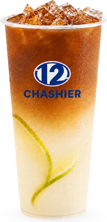 Iced Lemon Americano: café americano con lima y perlas de sago.